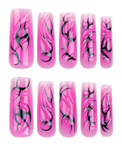3D Ombre Press On Nails Ballerina Nägel im Hot Girl Style