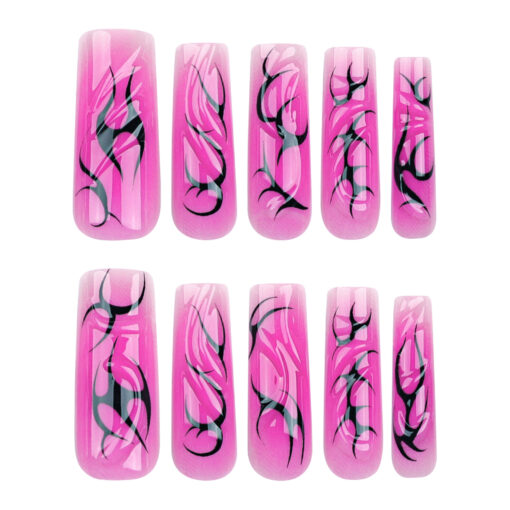 3D Ombre Press On Nails Ballerina Nägel im Hot Girl Style