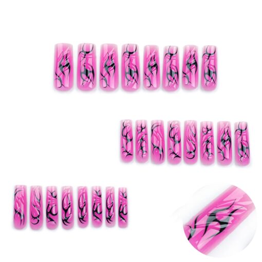 3D Ombre Press On Nails Ballerina Nägel im Hot Girl Style – Bild 5