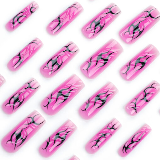 3D Ombre Press On Nails Ballerina Nägel im Hot Girl Style – Bild 4