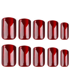 Rote Cat Eye Press On Nägel Square Nails
