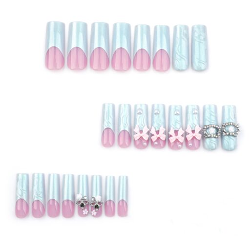Ballerina Nägel Press On Nails mit Strass Für Mädchen – Bild 3