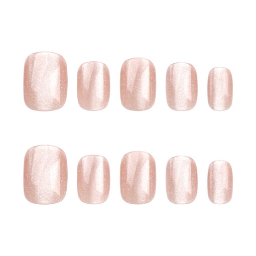 Nude Rosa Cat Eye Press On Nails