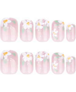 Square Press On Nails Blumen Kunstnägel
