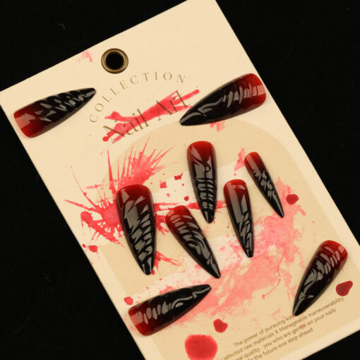 Stiletto Press On Nails für Halloween Extra Lang Nägel – Bild 5
